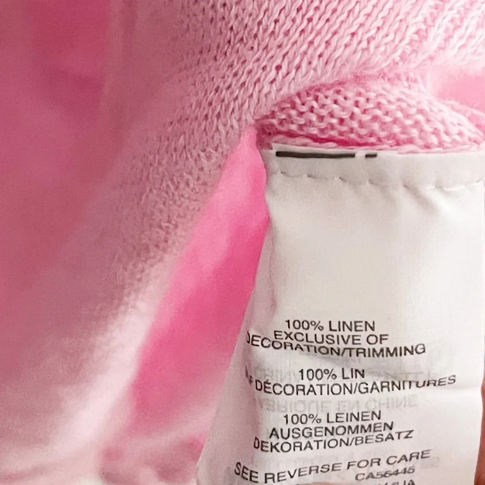 NWT J. Crew Linen Pompom Picador Pink Sweater